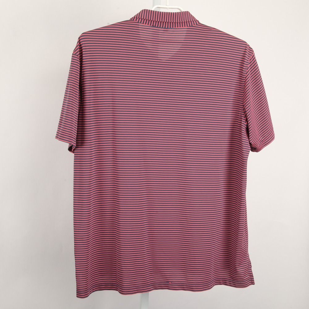 Peter Millar Summer Comfort Polo Shirt Mens XXL Red Navy Striped St Clair CC - Picture 4 of 12